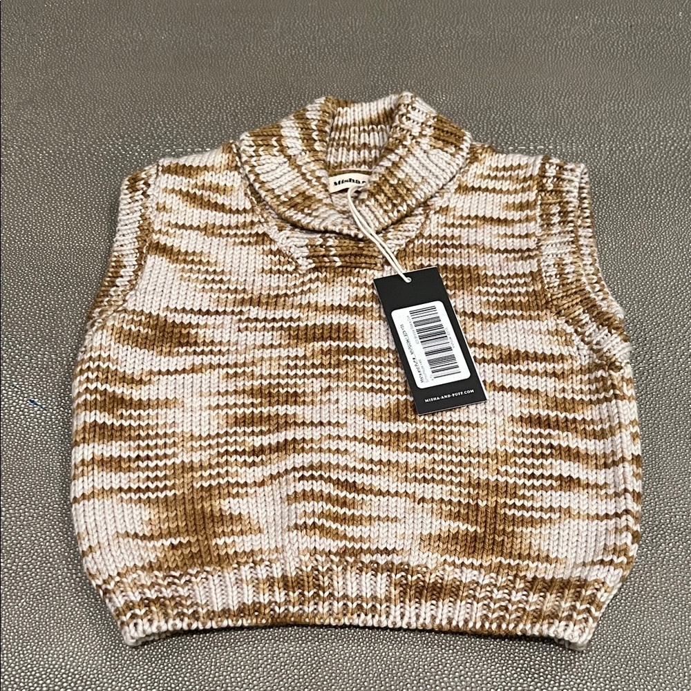 Misha And Puff Bronze and Cloud Knit Sweater Vest